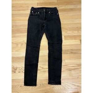 True Religion Jennie Curvy Jeans Womens 29 Mid Rise Skinny Frayed Hem Stretch